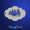 CityScape Reflection stencil