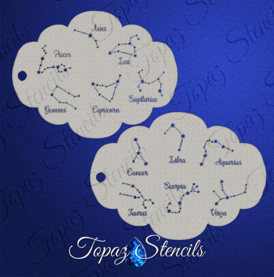 Astrological Stars Stencil