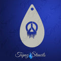 Dripping Peace Symbol stencil