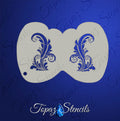 Tamina's Flourish Flutter Eye stencil
