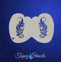 Flourish Flutter Eye stencil