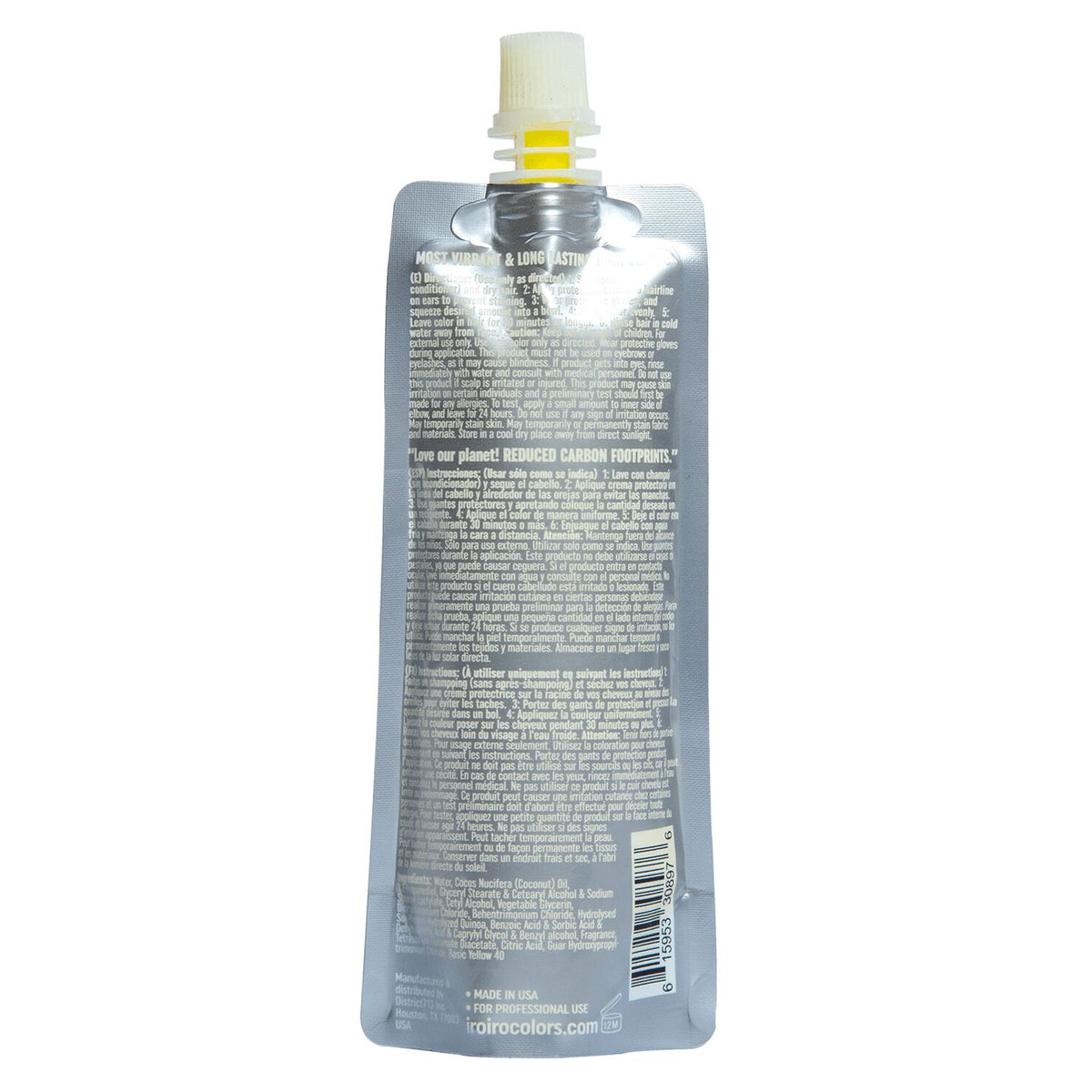 IroIro Premium Semi-Permanent Hair Color 4oz - 300 UV Neon Yellow