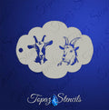 Goats stencil