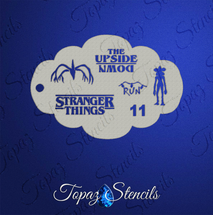 Stranger Things Elements Stencil