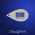 Proud Ally Barcode stencil