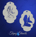 Sultry Mermaid Tattoo stencil