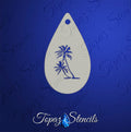 Windswept Palm Trees stencil
