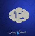 Side Eye Rainbow stencil