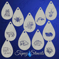 Australian Animals Set stencil