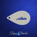 NYC Skyline stencil