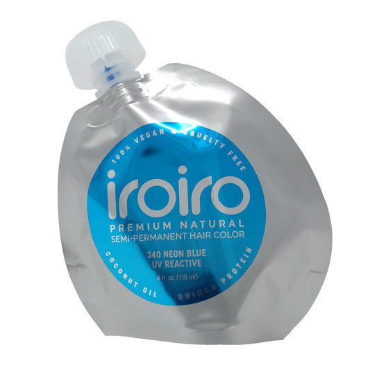 IroIro Premium Semi-Permanent Hair Color 4oz - 340 UV Neon Blue