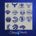 NBA East Teams stencil