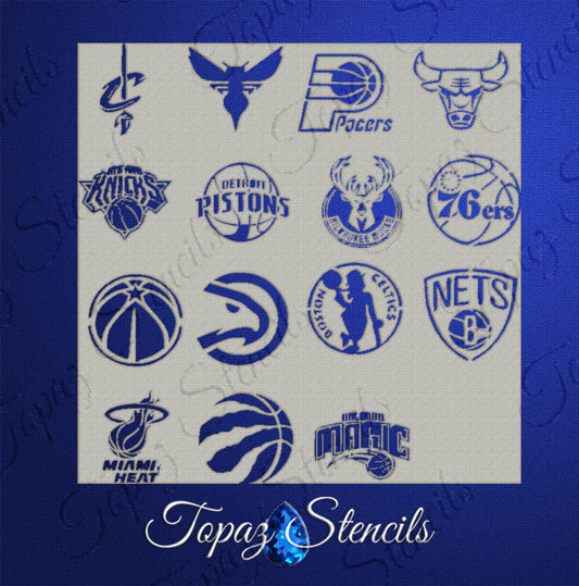 NBA East Teams Stencil