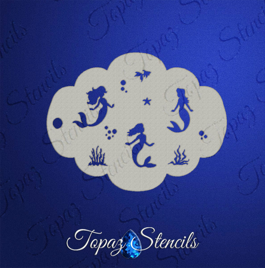 Tiny Mermaids stencil