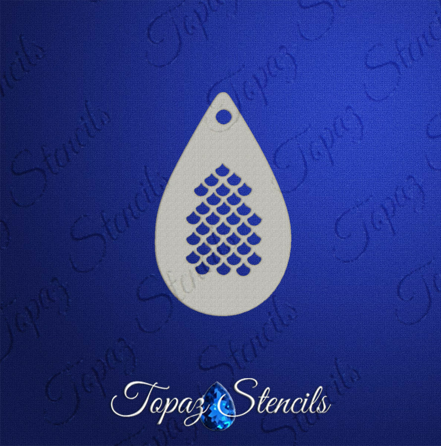 Tiny Mermaid Scales Texture stencil