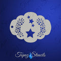 Stars Mirror Eyes stencil