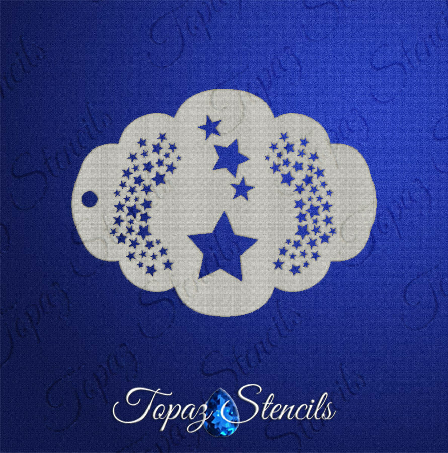 Stars Mirror Eyes stencil