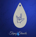 ASL I Love You stencil