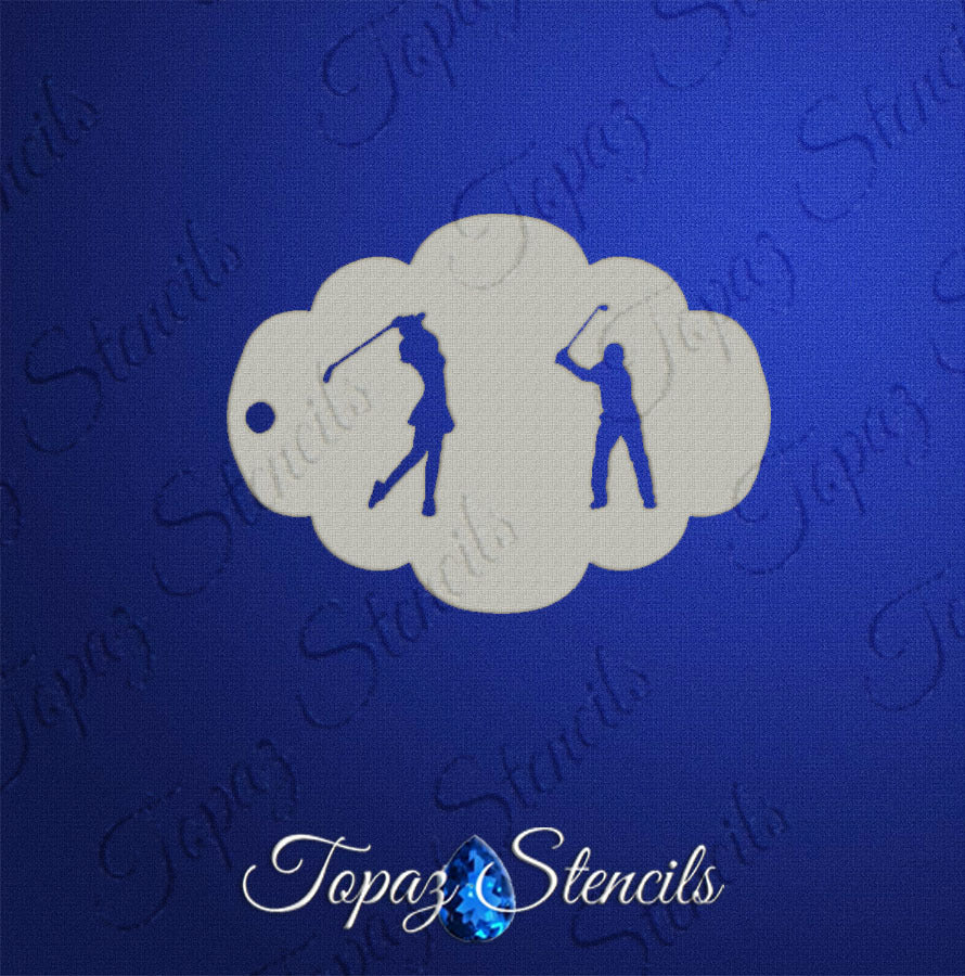 Golfers stencil