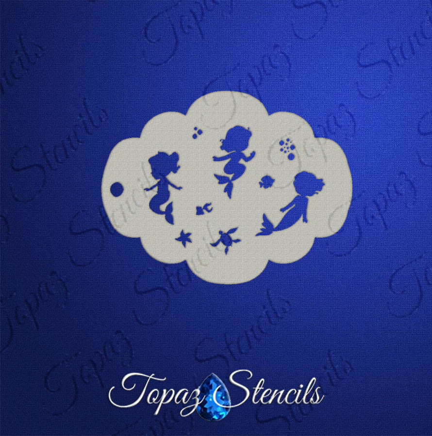 Mermaid Toddlers stencil