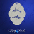 Tribal Whales stencil