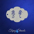 Tribal Seahorses stencil