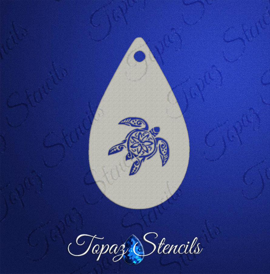 Tribal Turtle stencil
