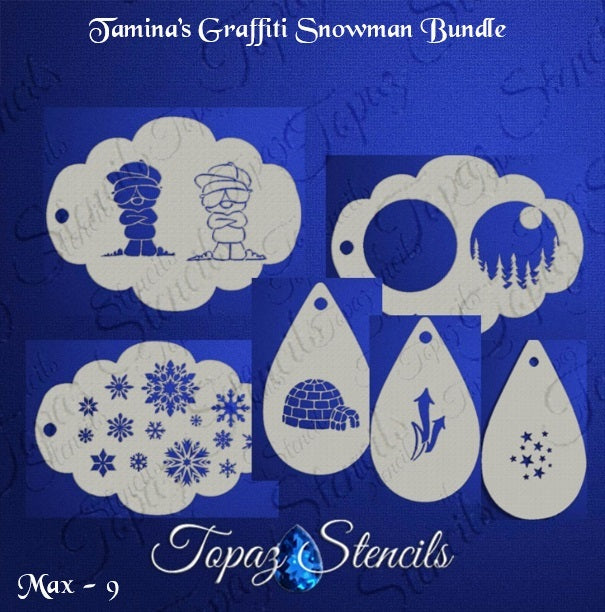 Tamina's Graffiti Snowman Bundle Stencil