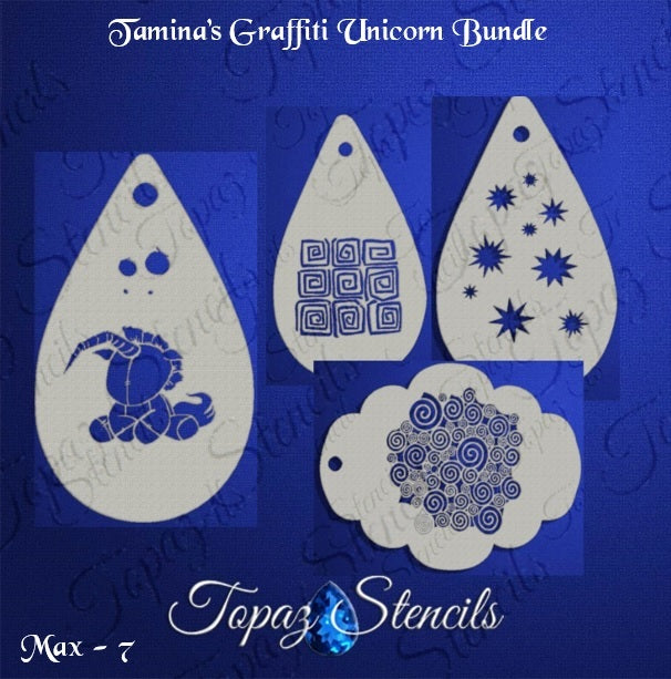 Tamina's Graffiti Unicorn Bundle Stencil