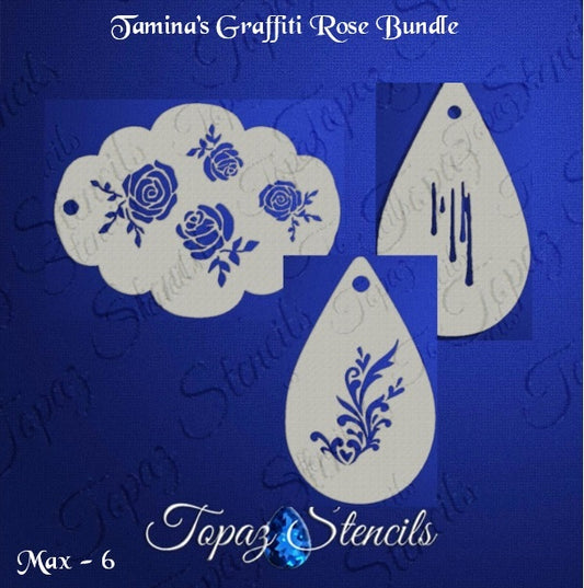 Tamina's Graffiti Rose Bundle Stencil