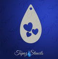 Triple Hearts stencil