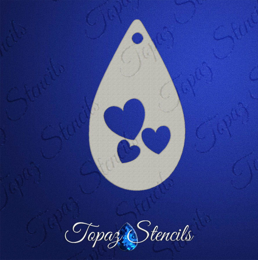 Triple Hearts Stencil