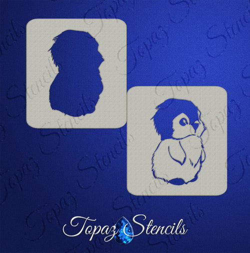Belly Baby Penguin stencil