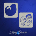Belly Baby Otter stencil