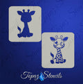 Belly Baby Giraffe stencil