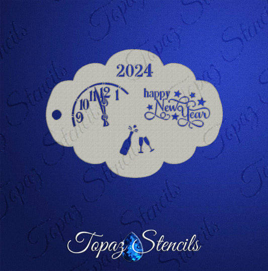 New Years 2024 Stencil