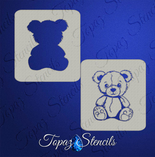 Belly Baby TeddyBear Stencil