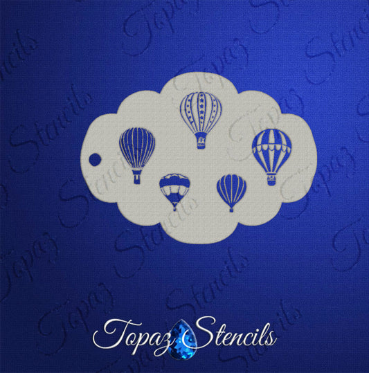 Hot Air Balloons Stencil