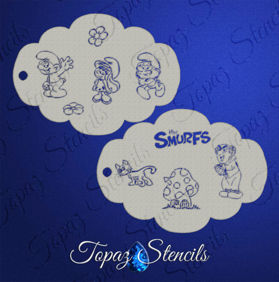 Smurfs Set stencil