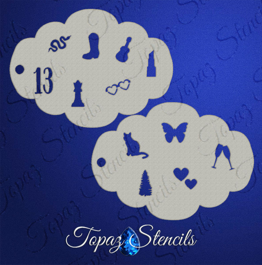 Taylor's Album Icons stencil