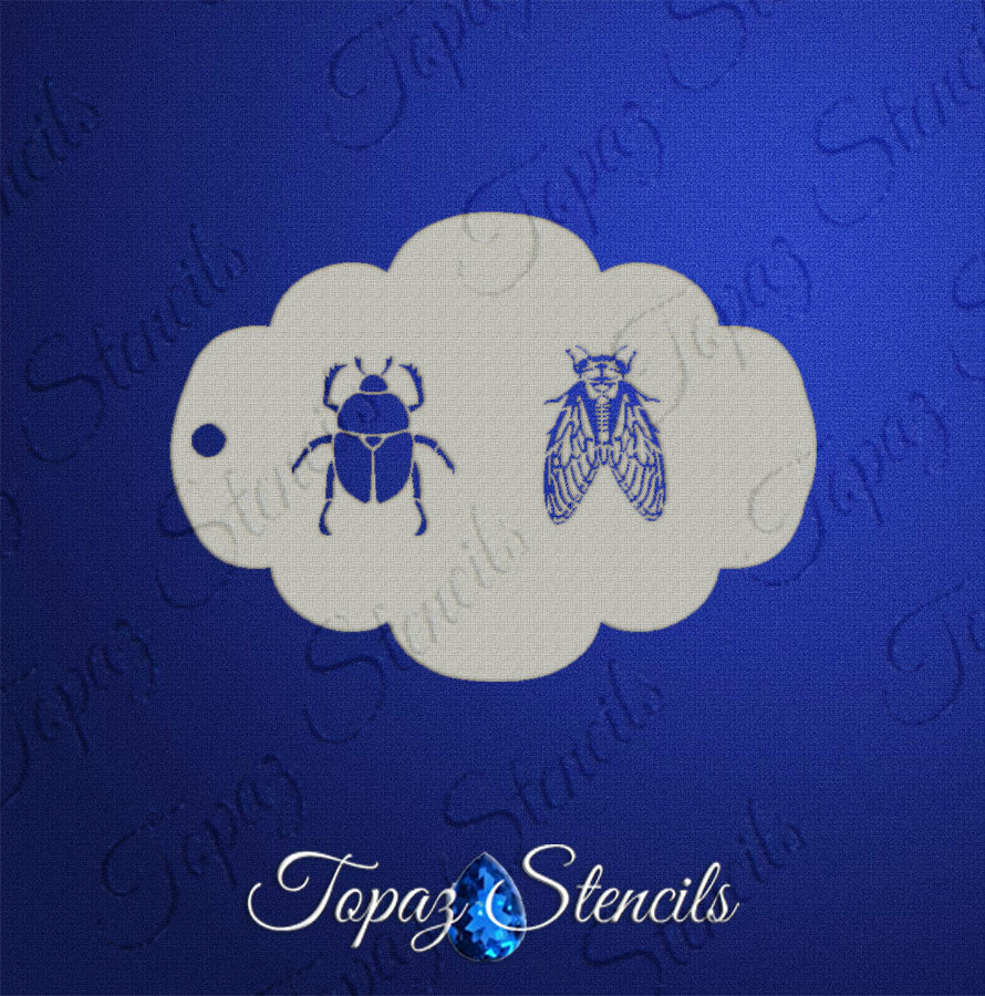 Cicada and Scarab stencil
