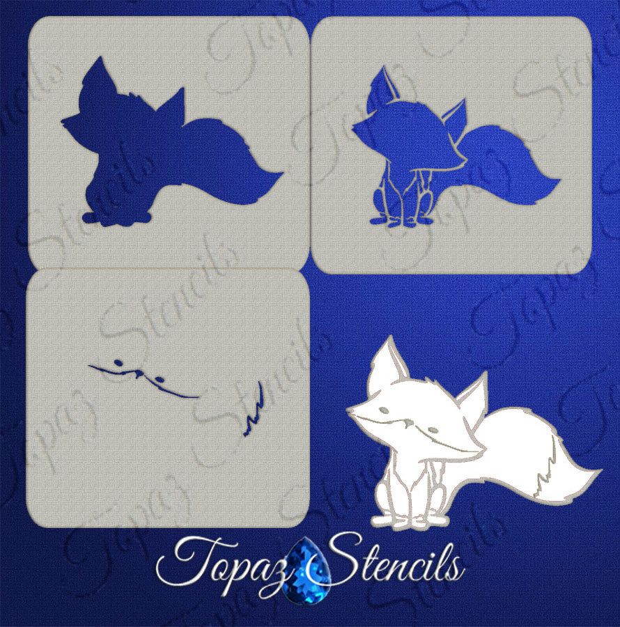 Belly Baby Fox stencil