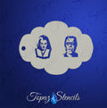 Lily and Herman Munster stencil