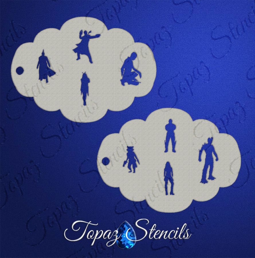 Guardian of the Galaxy Silhouettes stencil