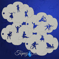 Nutcracker Ballet Silhouettes stencil