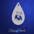 Ice Skates stencil