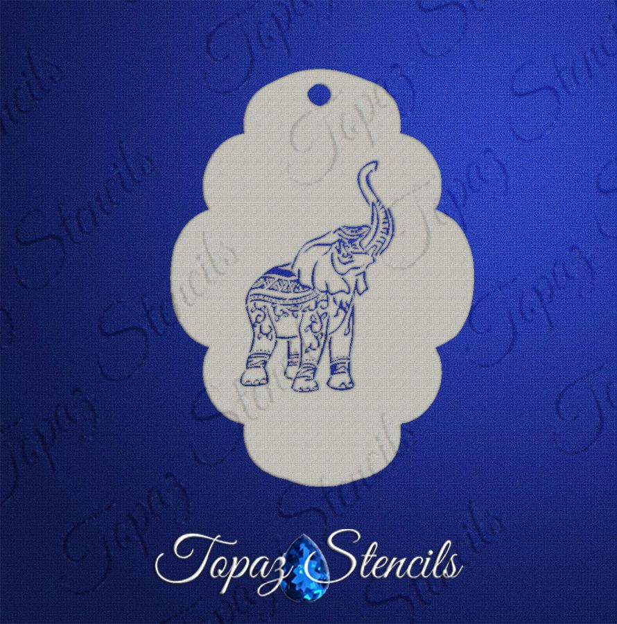 Mandala Elephant stencil