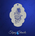 Lord Krishna Feet and Flute stencil