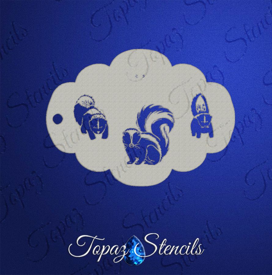 Skunk Trio stencil