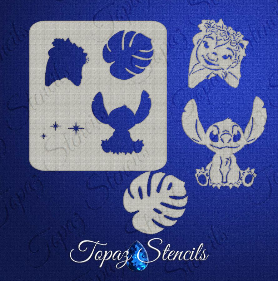 Stitch and Lilo stencil